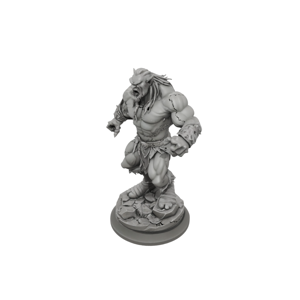 Low-Poly Half-Orc Berserker
