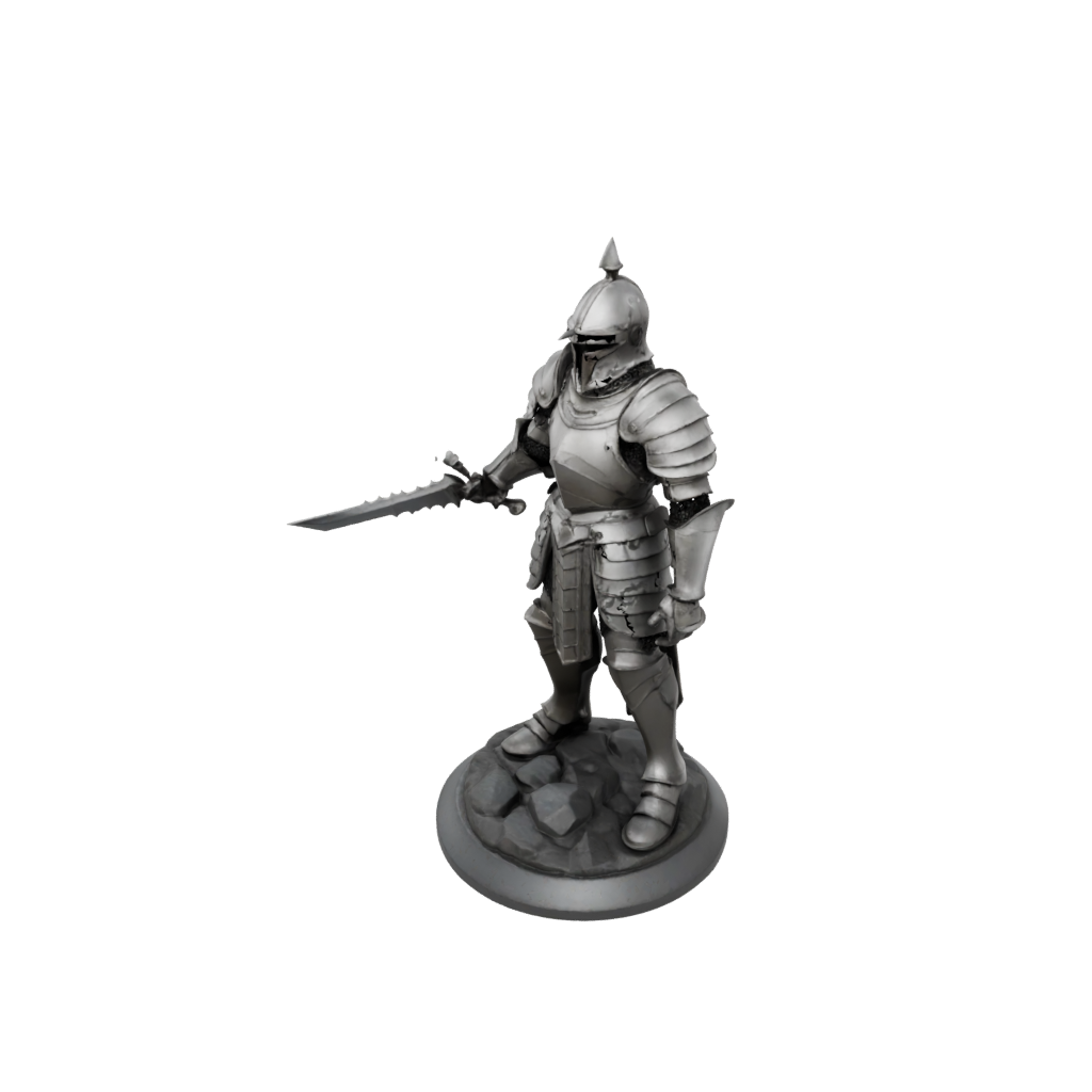 Low-Poly Knight In Full Plate Armor