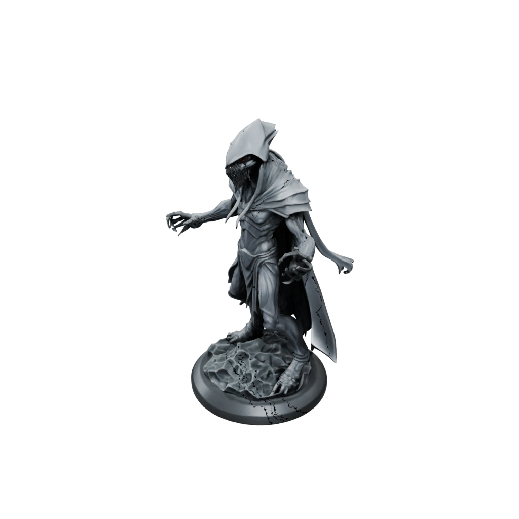 Low-Poly Mind-Flayer Style Aberration