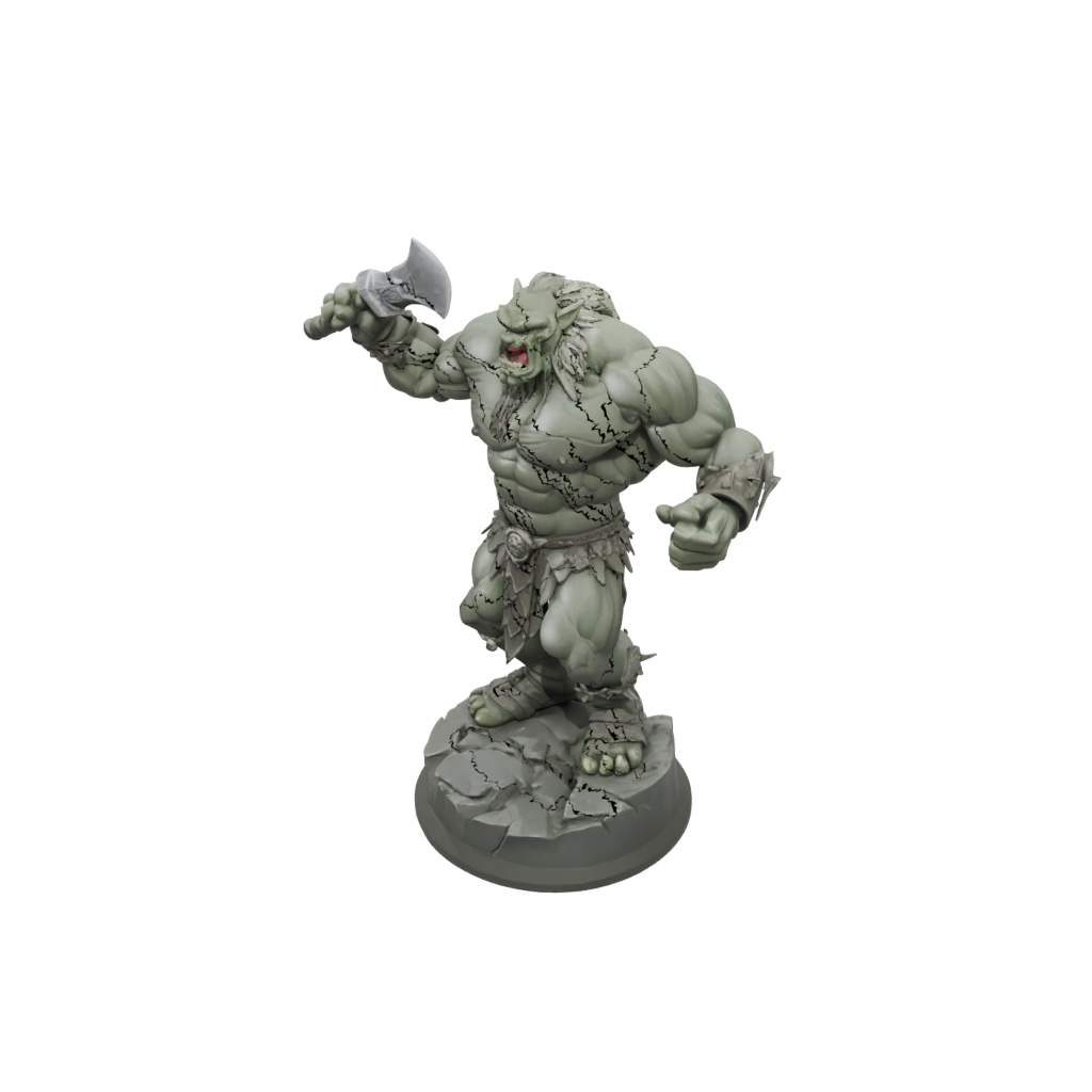 Low-Poly Orc Brute With Cleaver