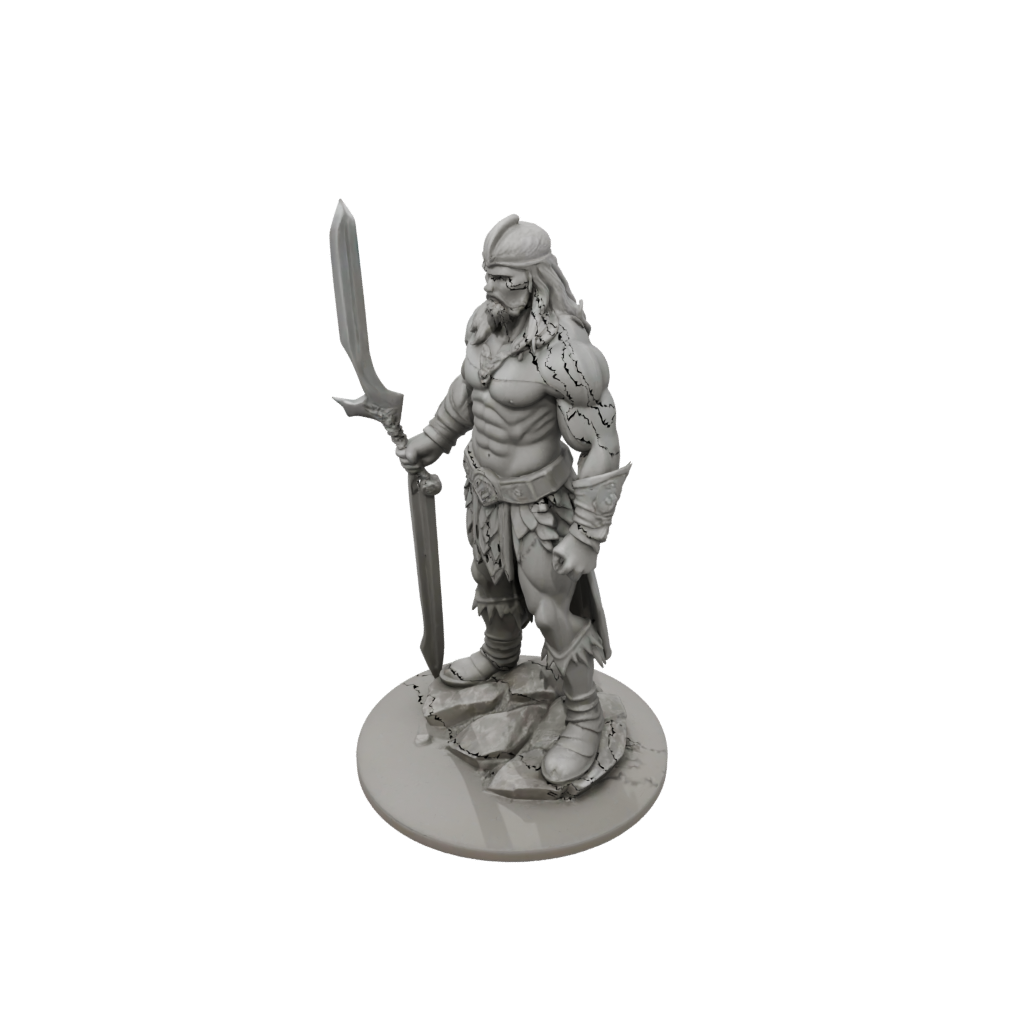 Low-Poly Barbarian With Greatsword