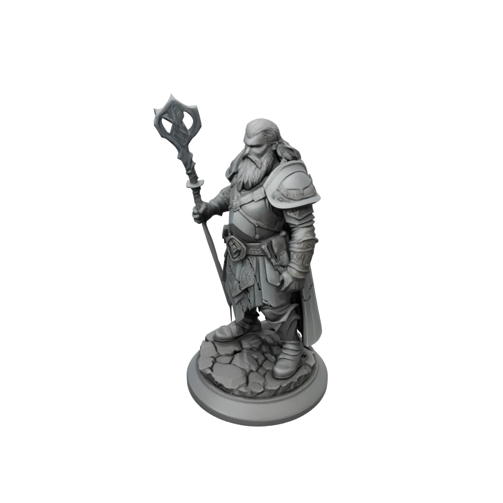 Low-Poly Dwarven Cleric
