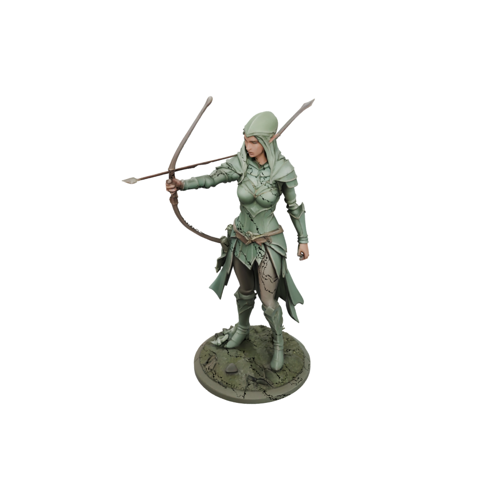 Low-Poly Elven Ranger Archer