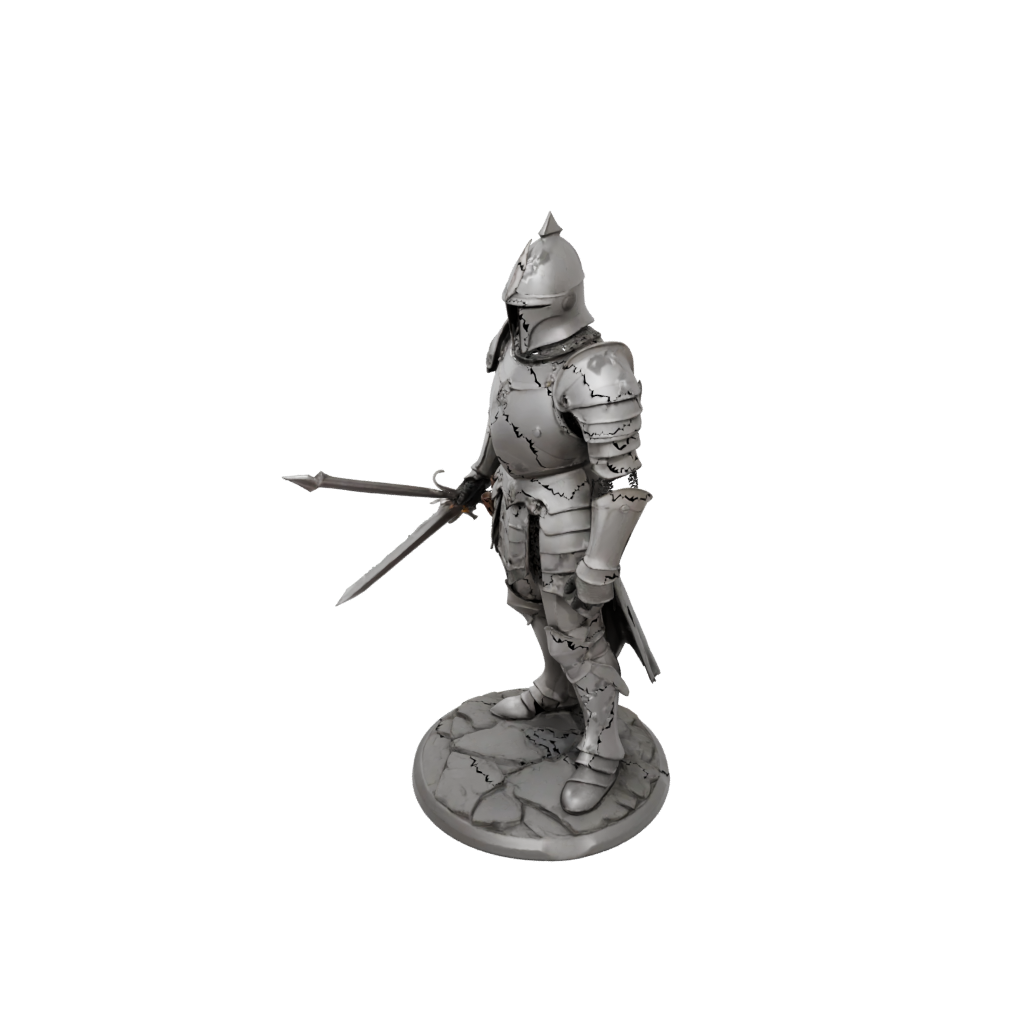 Low-Poly Knight In Full Plate Armor