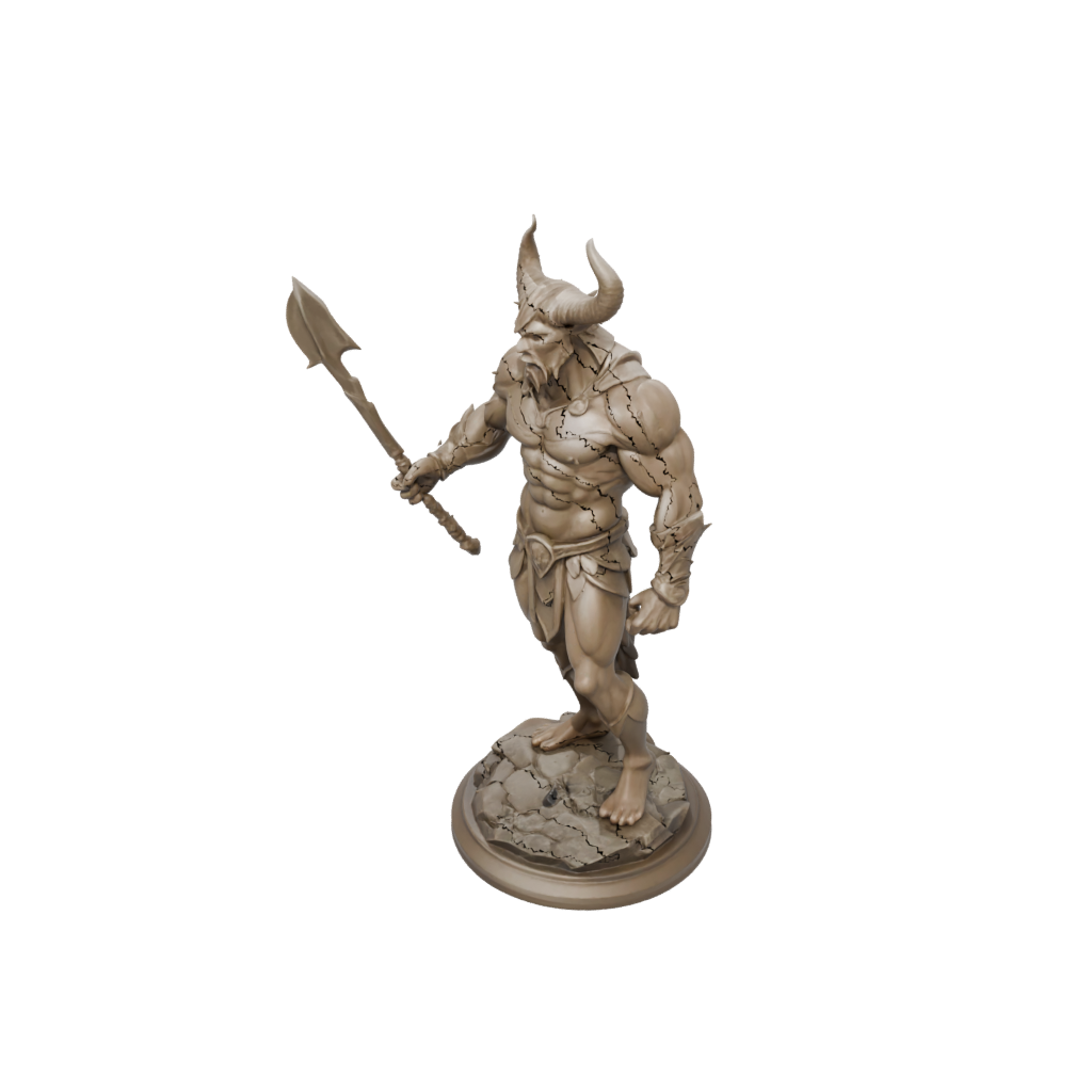 Low-Poly Minotaur Gladiator