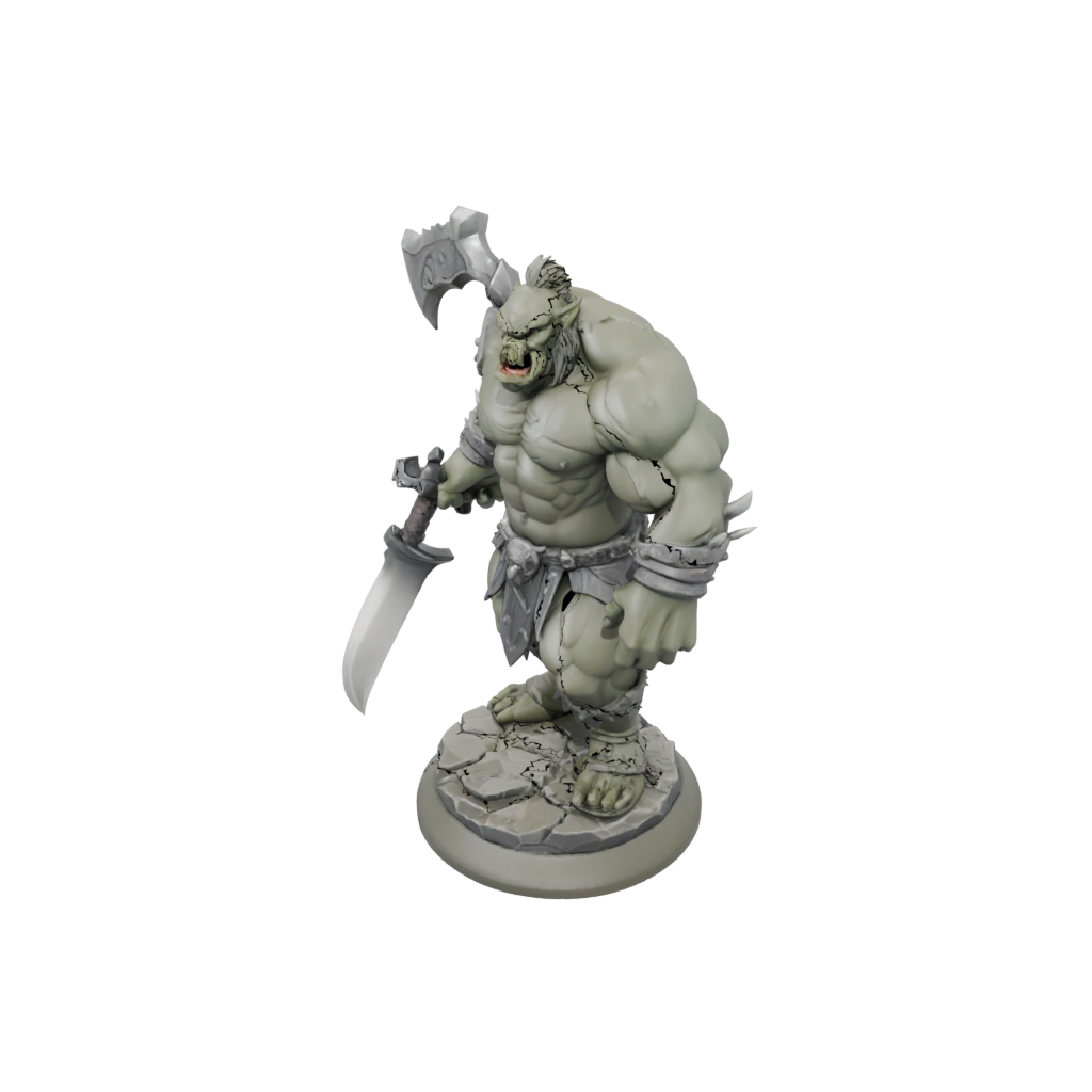 Low-Poly Orc Brute With Cleaver