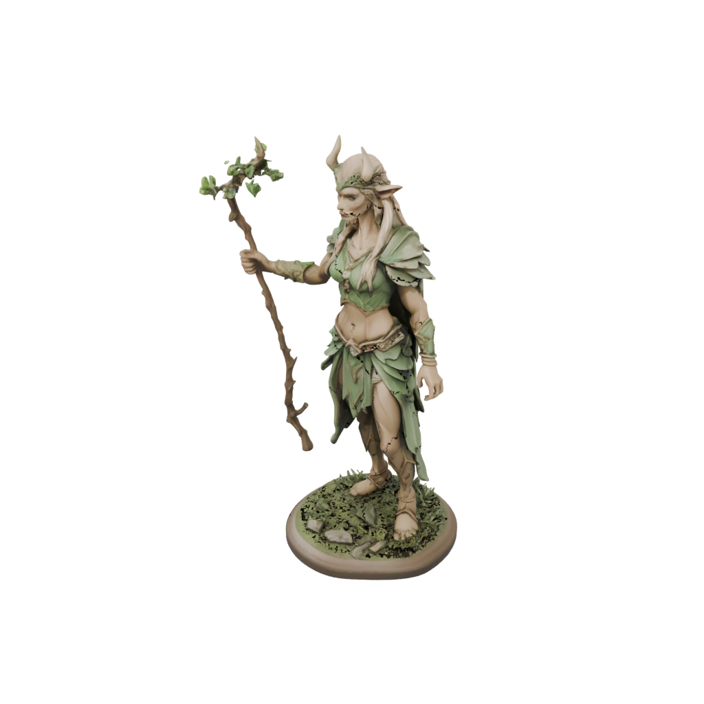 Low-Poly Wood-Elf Druid
