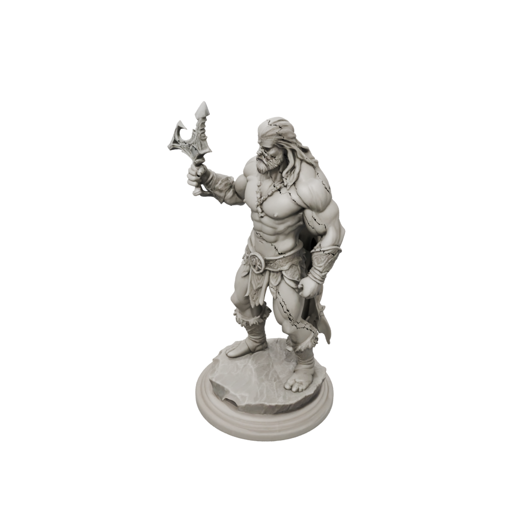 Marble Barbarian With Greatsword