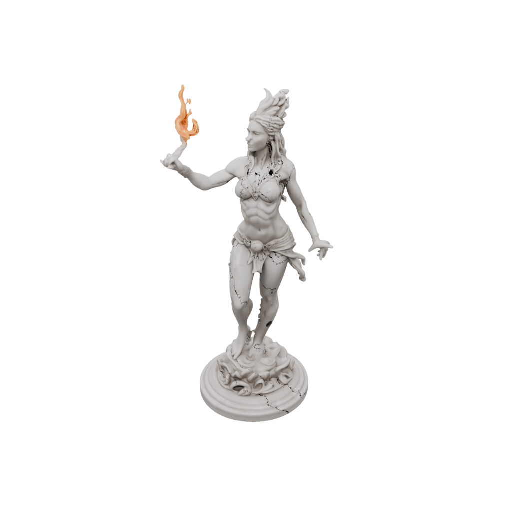 Marble Fire Genie Efreet
