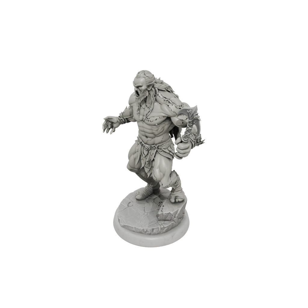 Marble Half-Orc Berserker