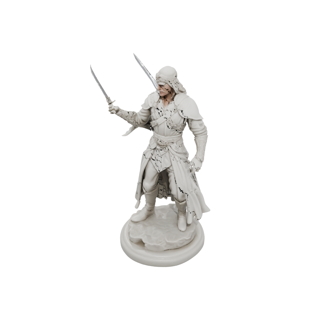 Marble Human Swordmaster