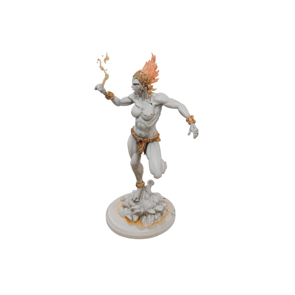 Marble Fire Genie Efreet