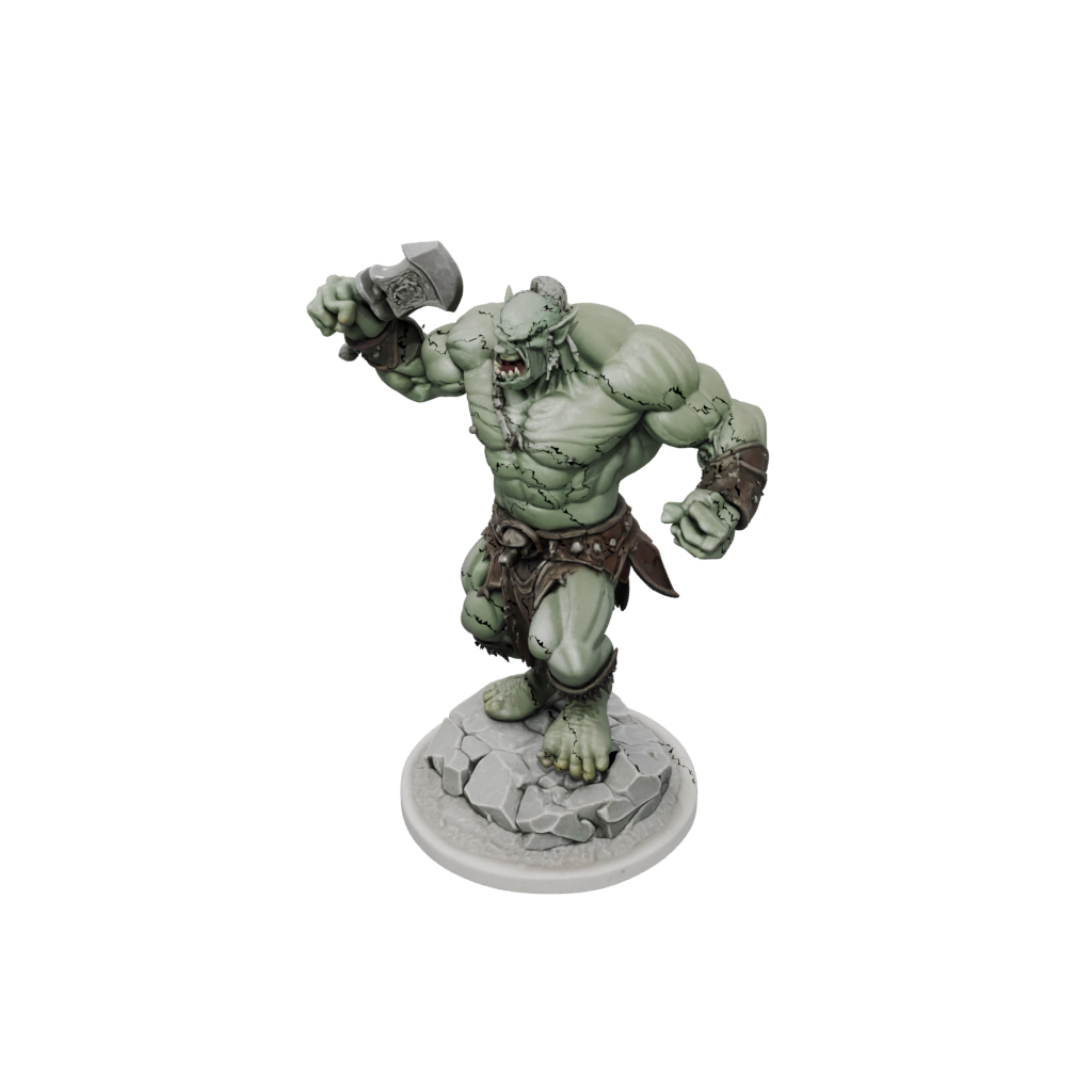 Marble Orc Brute With Cleaver