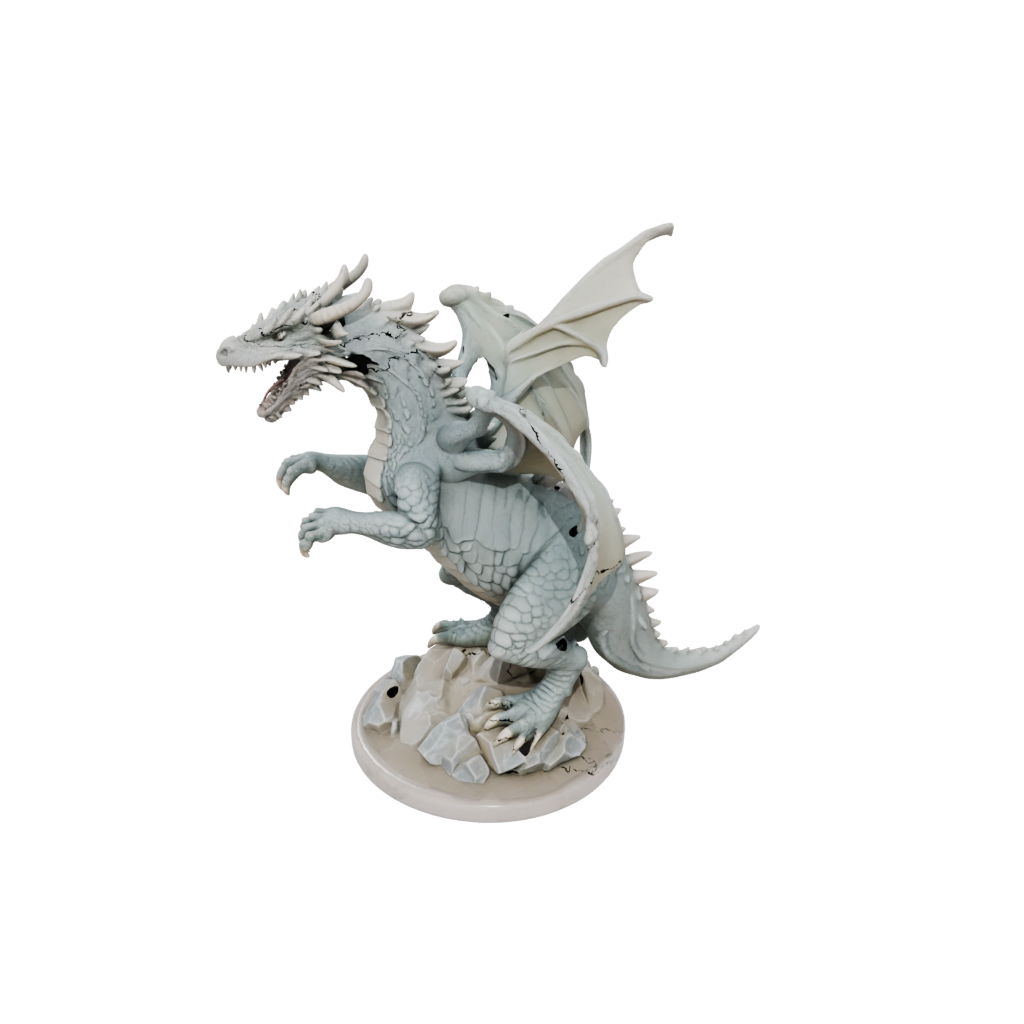 Marble Young Dragon Wyrmling