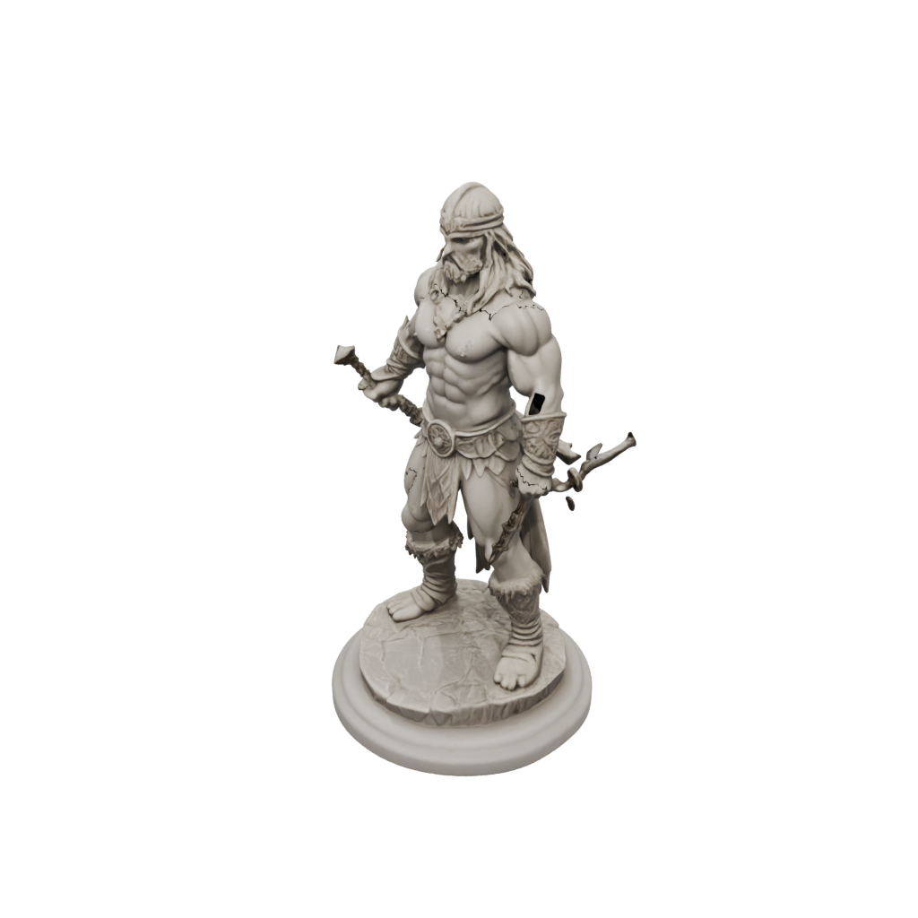 Marble Barbarian With Greatsword