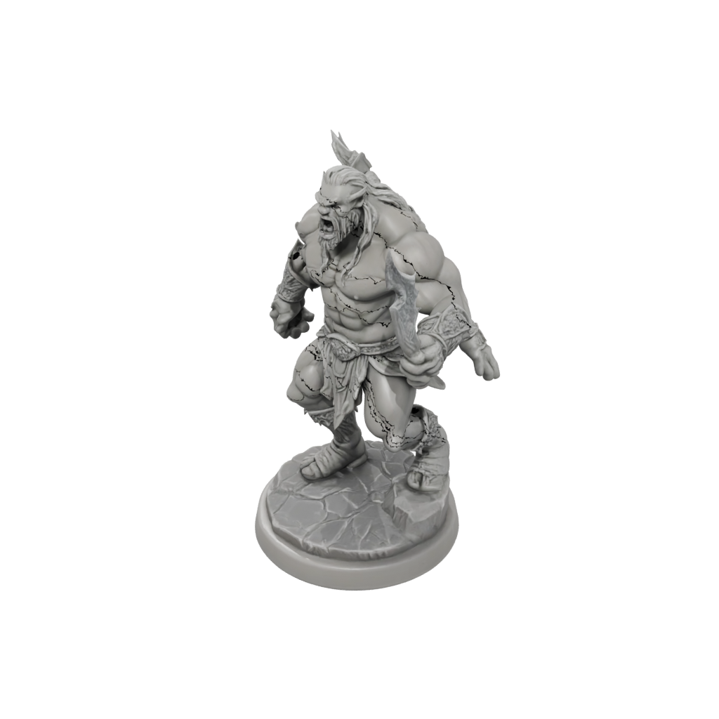Marble Half-Orc Berserker
