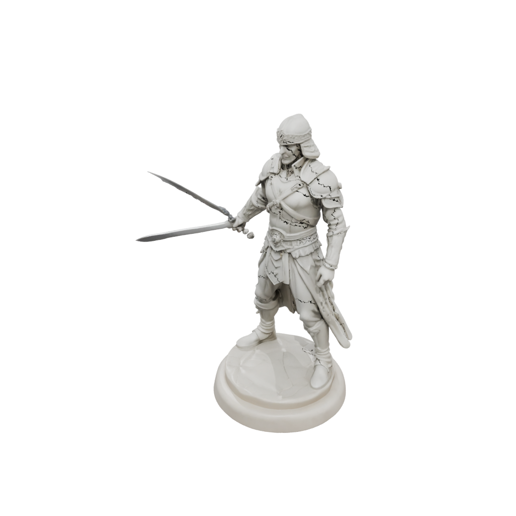 Marble Human Swordmaster