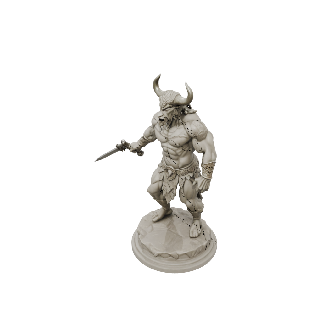 Marble Minotaur Gladiator