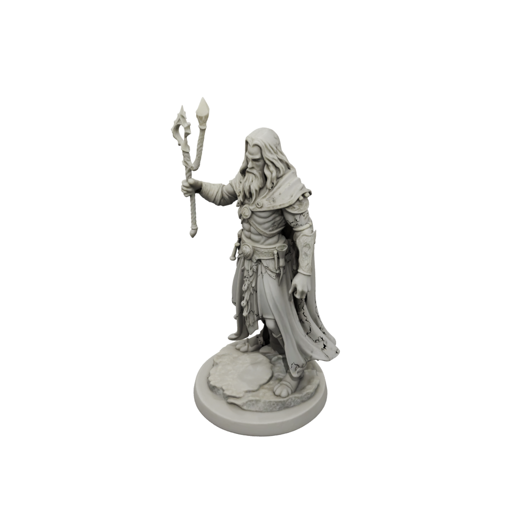 Marble Battle Wizard With Staff