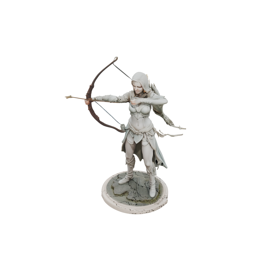 Marble Elven Ranger Archer