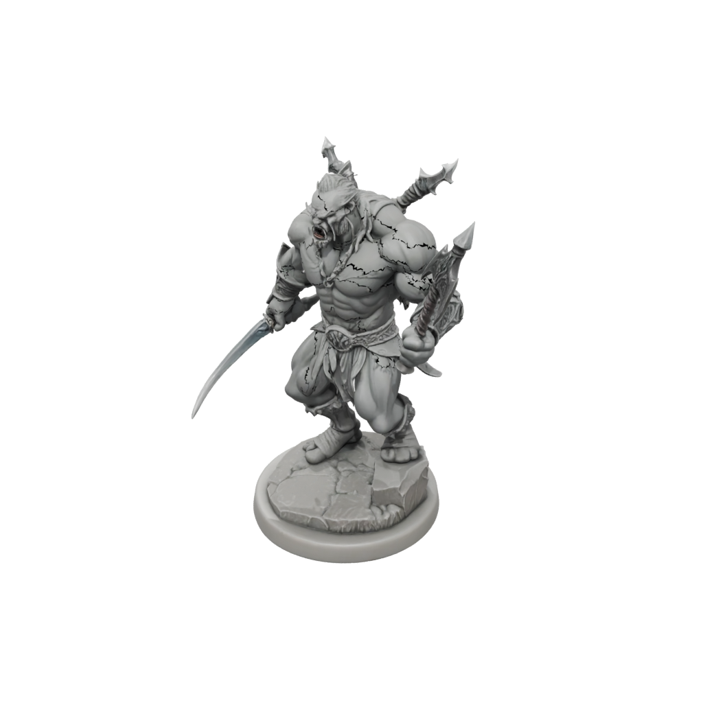 Marble Half-Orc Berserker