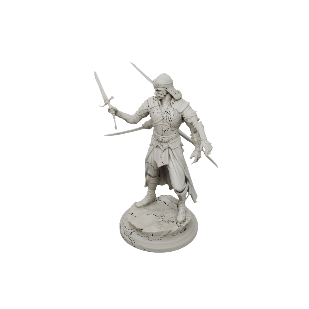 Marble Human Swordmaster