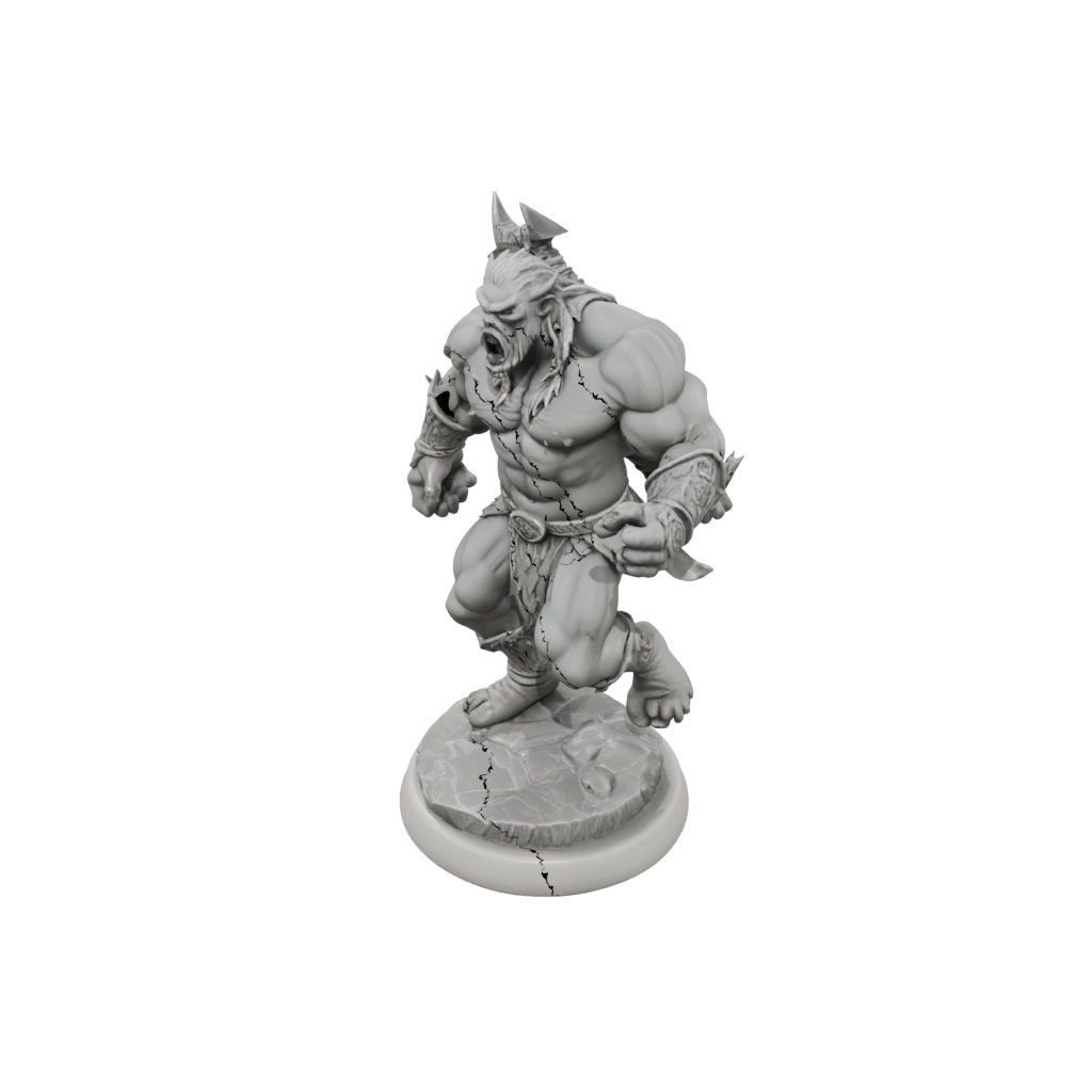 Marble Half-Orc Berserker
