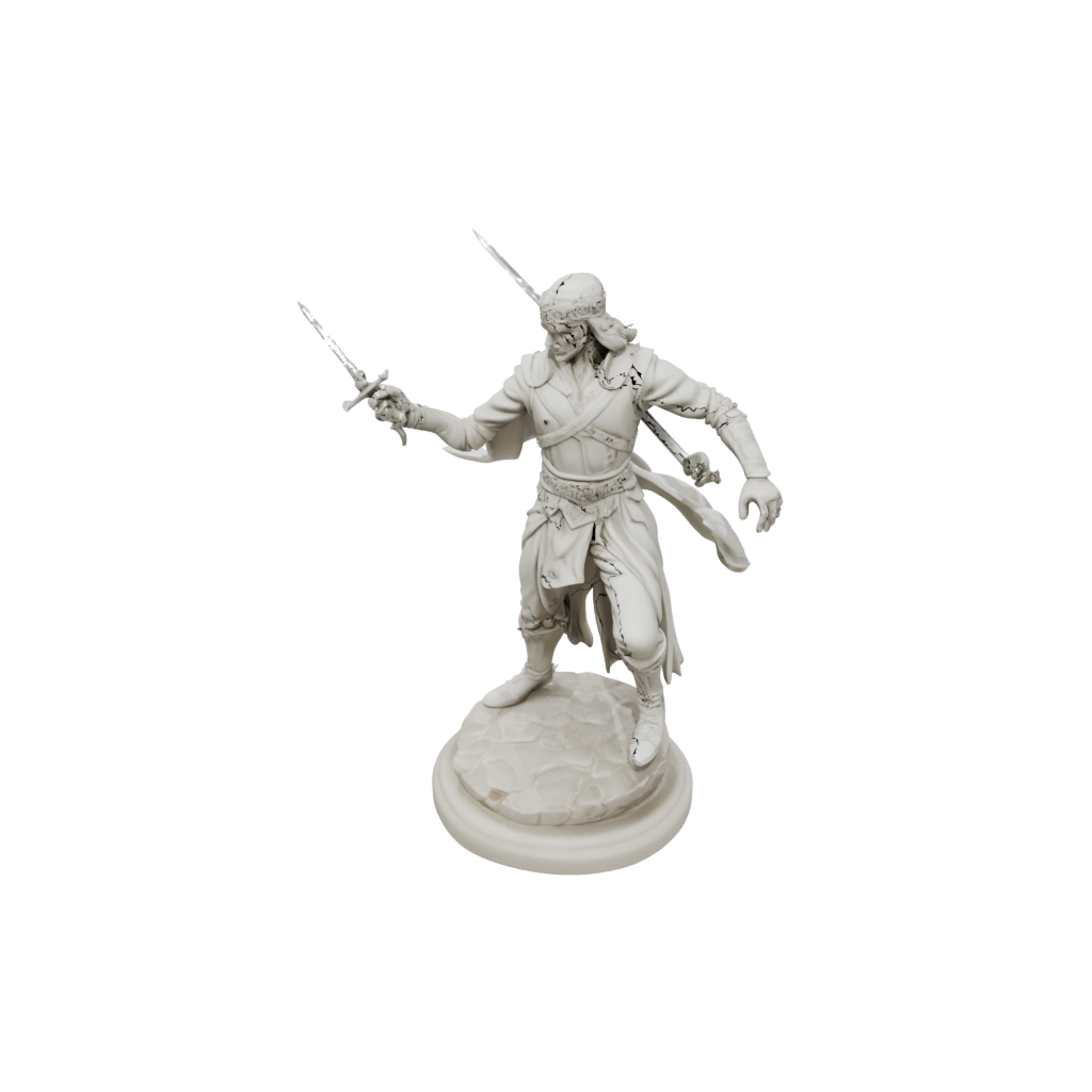 Marble Human Swordmaster