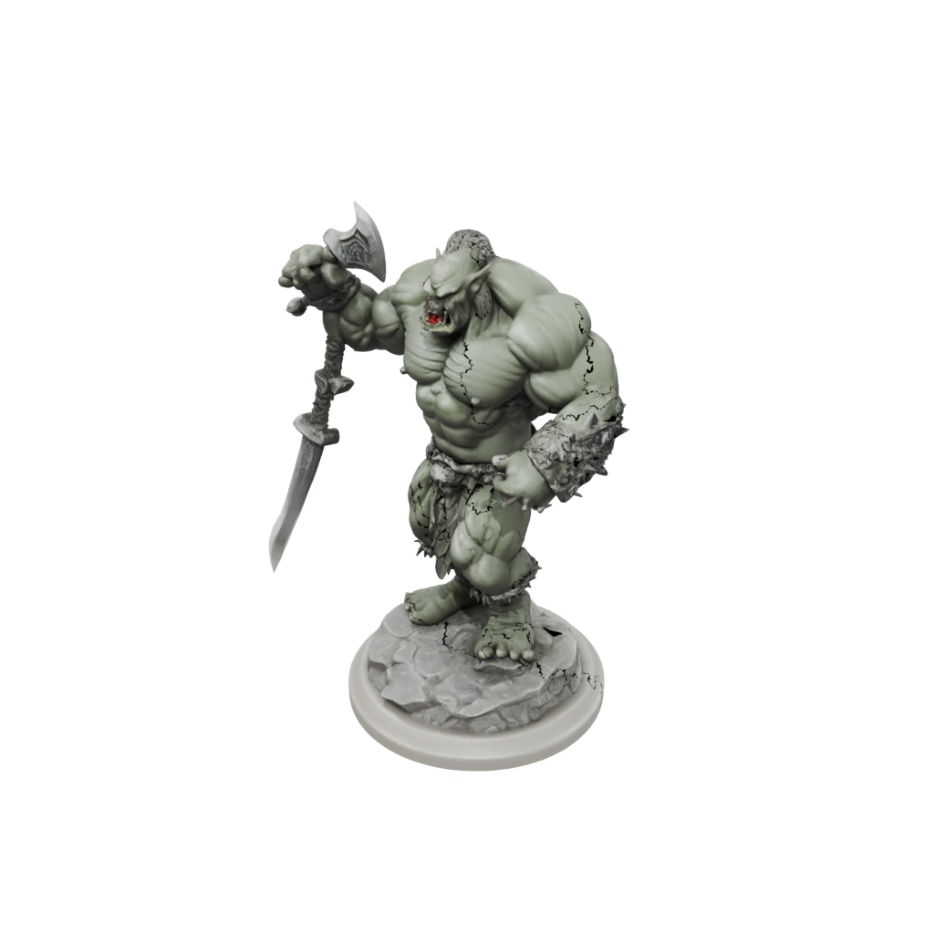 Marble Orc Brute With Cleaver