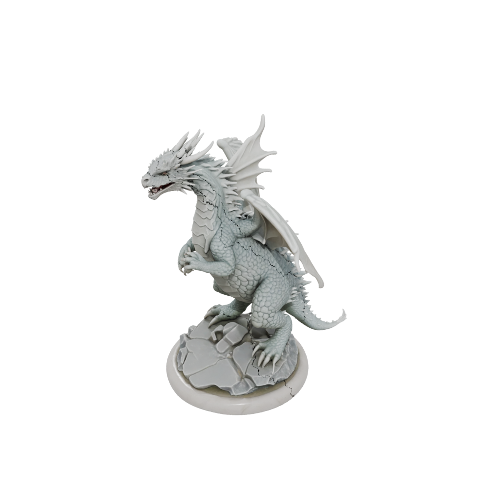 Marble Young Dragon Wyrmling