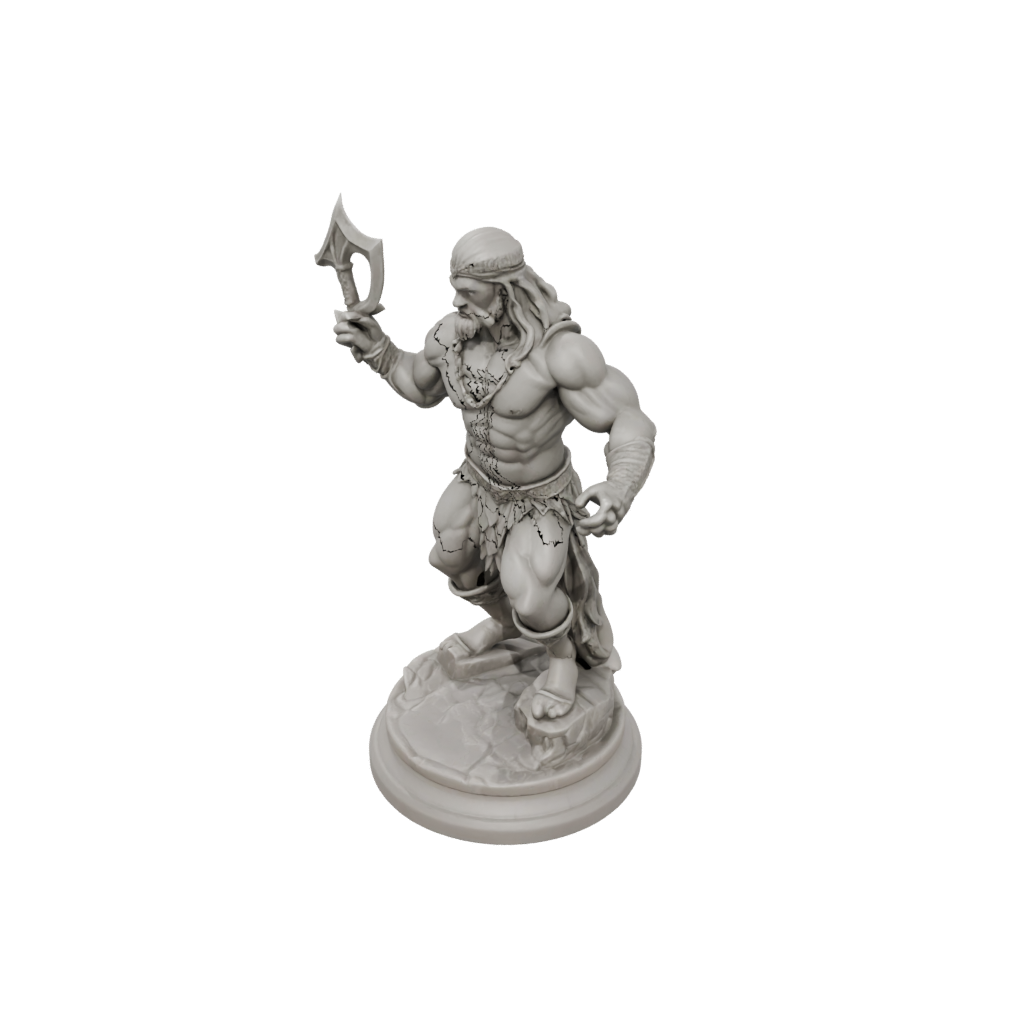 Marble Barbarian With Greatsword