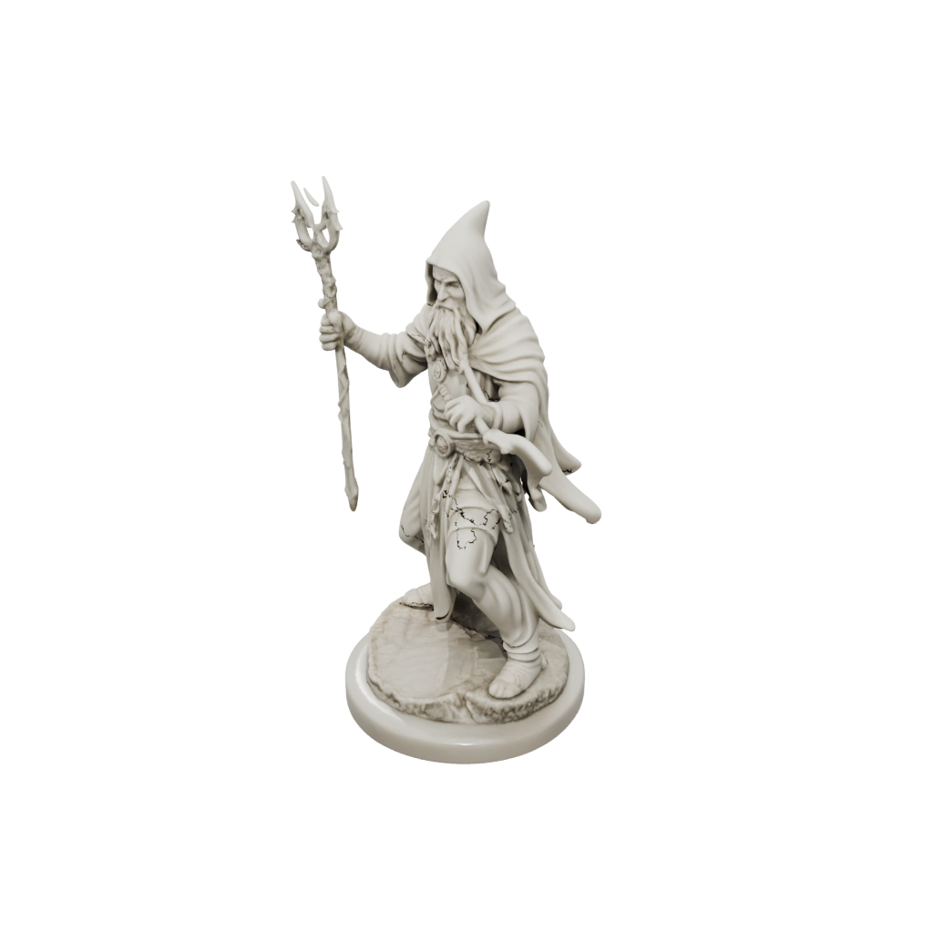 Marble Battle Wizard With Staff