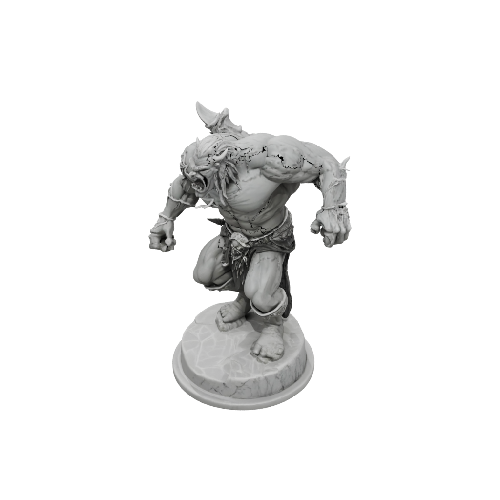 Marble Half-Orc Berserker