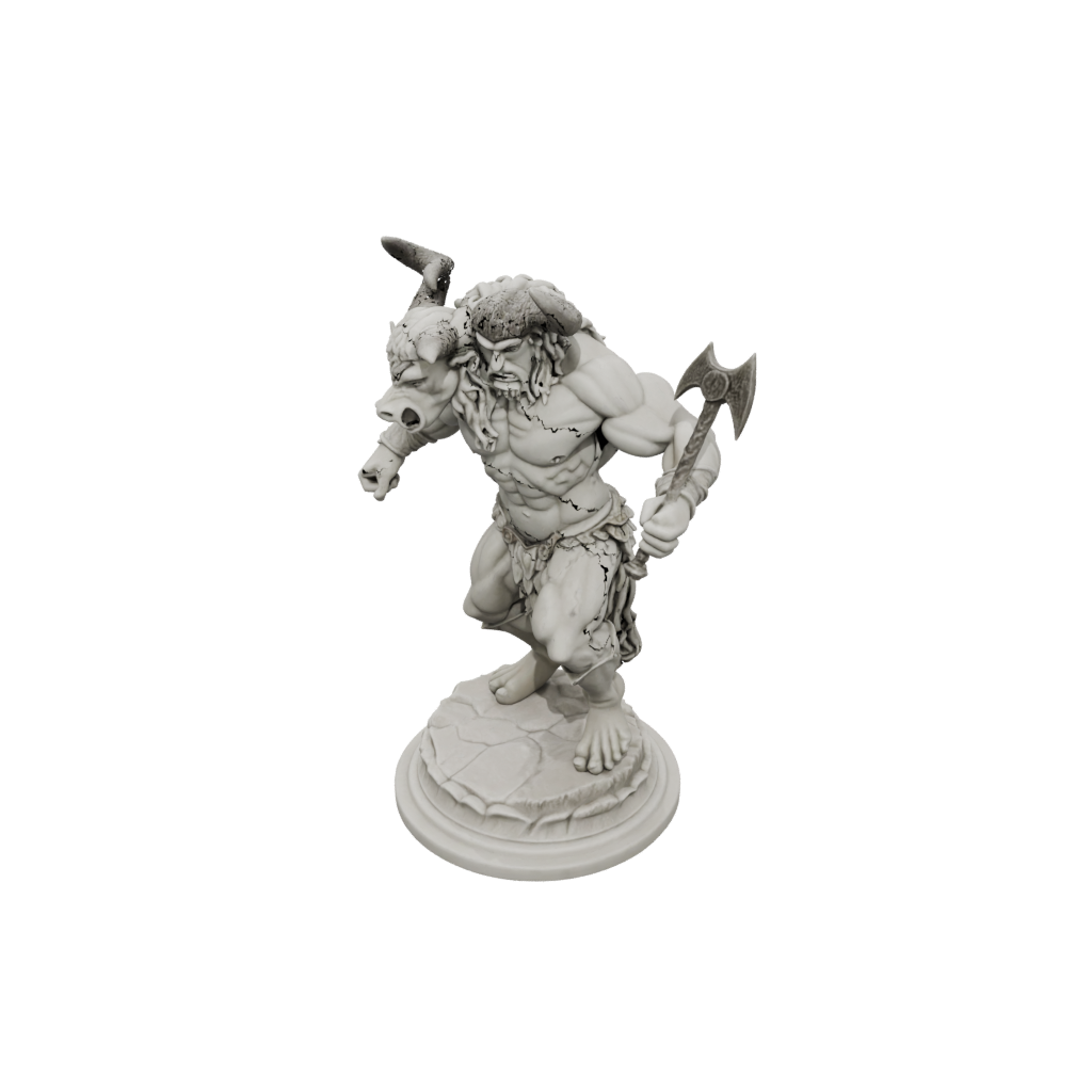 Marble Minotaur Gladiator