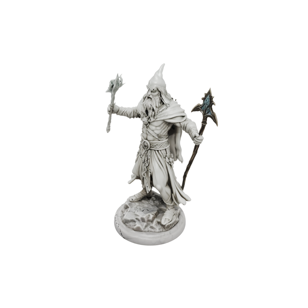 Marble Battle Wizard With Staff