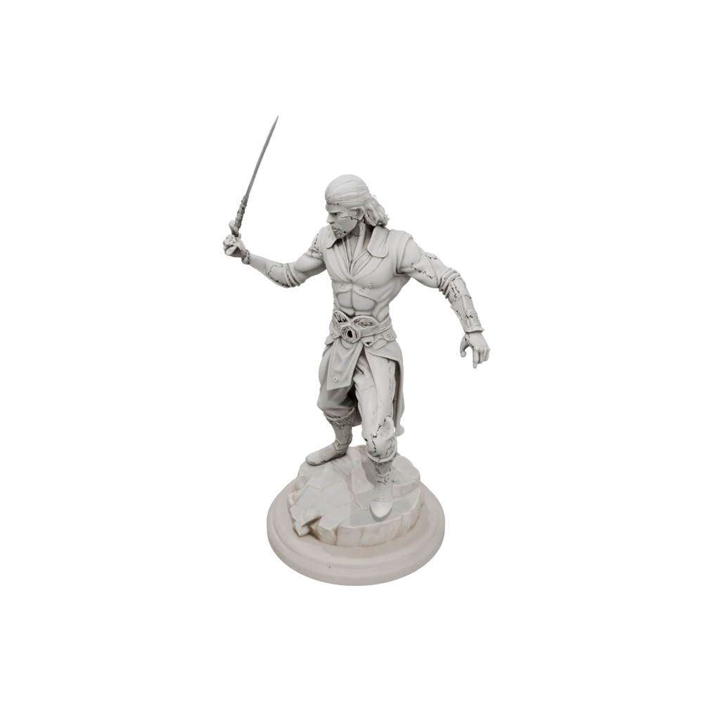 Marble Human Swordmaster