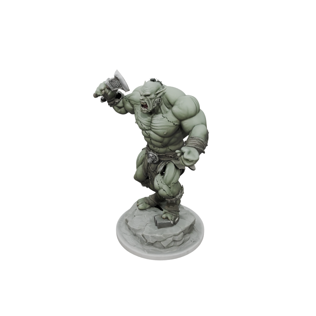Marble Orc Brute With Cleaver
