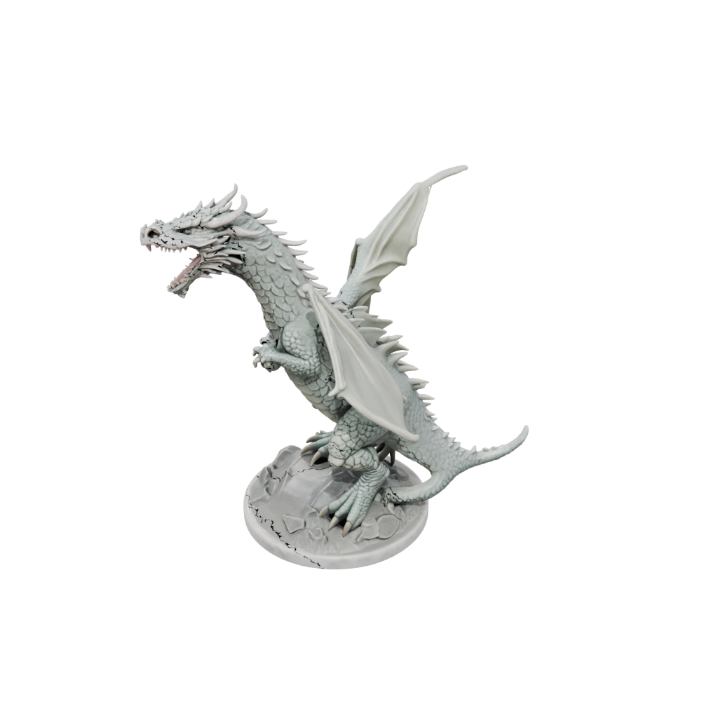 Marble Young Dragon Wyrmling