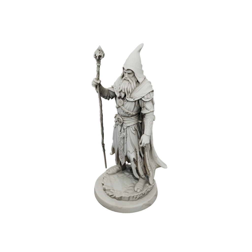 Marble Battle Wizard With Staff