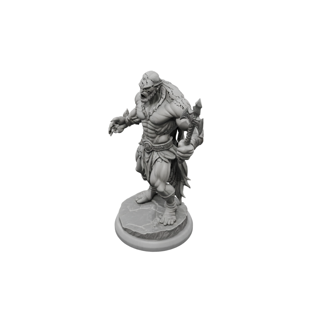 Marble Half-Orc Berserker