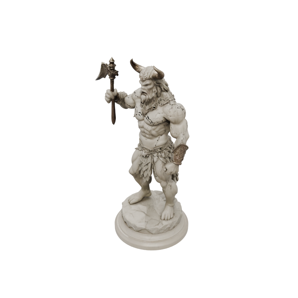 Marble Minotaur Gladiator