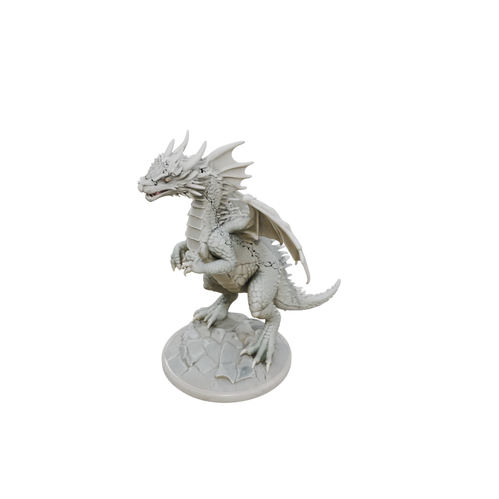 Marble Young Dragon Wyrmling