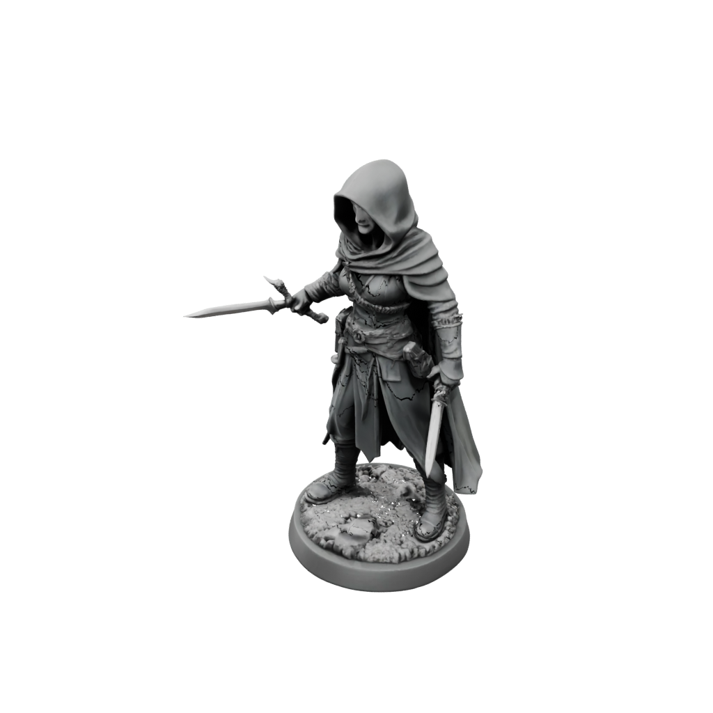 Mini Hooded Rogue With Daggers