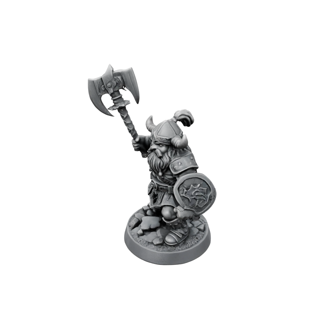 Mini Dwarf Warrior With Battleaxe