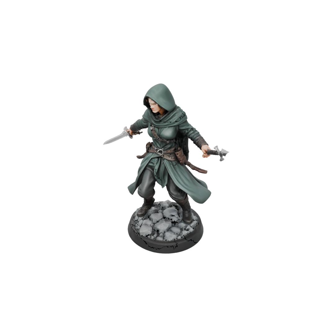 Mini Hooded Rogue With Daggers