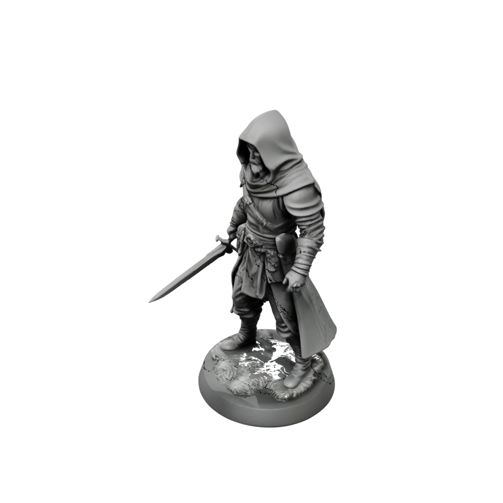Mini Hooded Rogue With Daggers