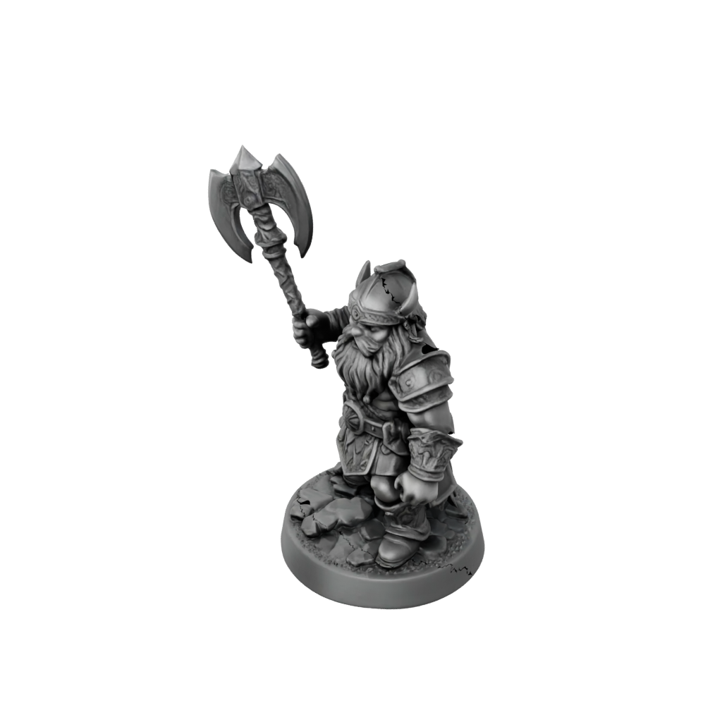 Mini Dwarf Warrior With Battleaxe