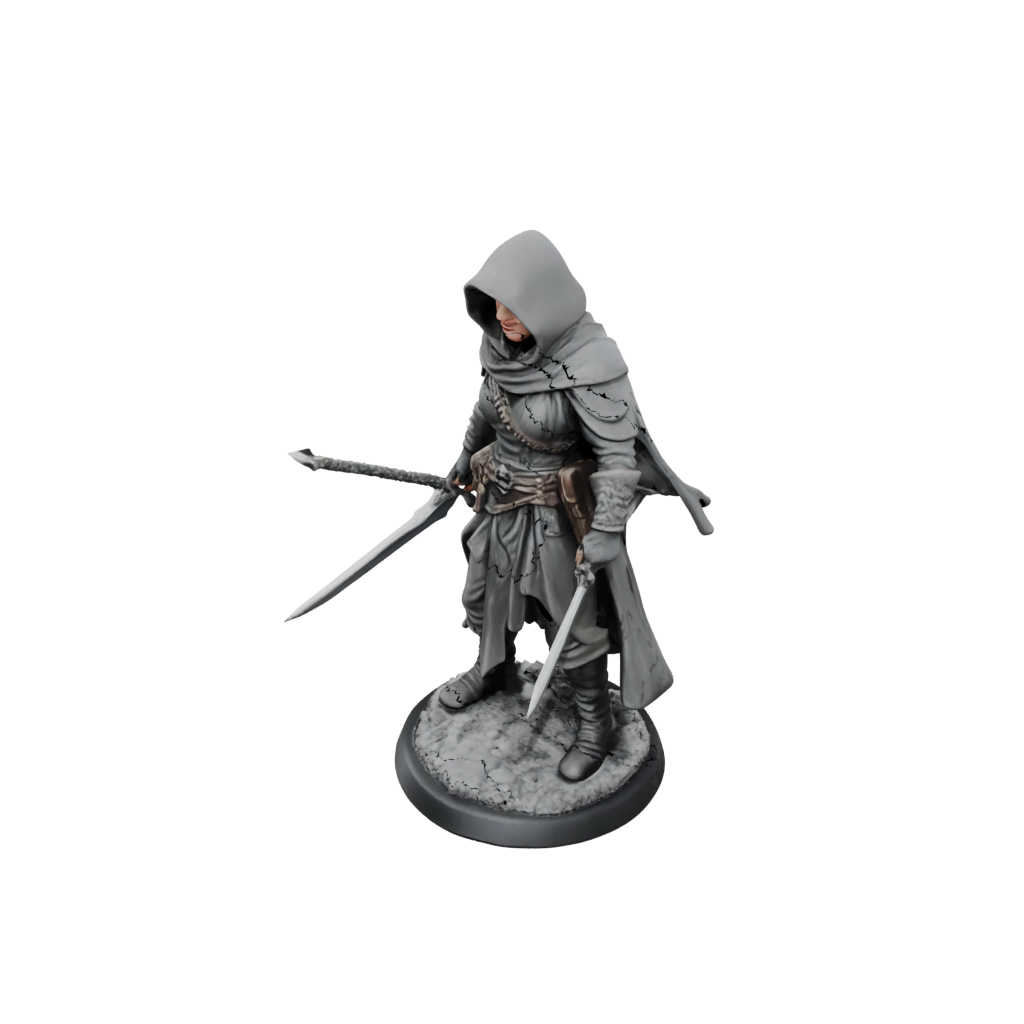 Mini Hooded Rogue With Daggers