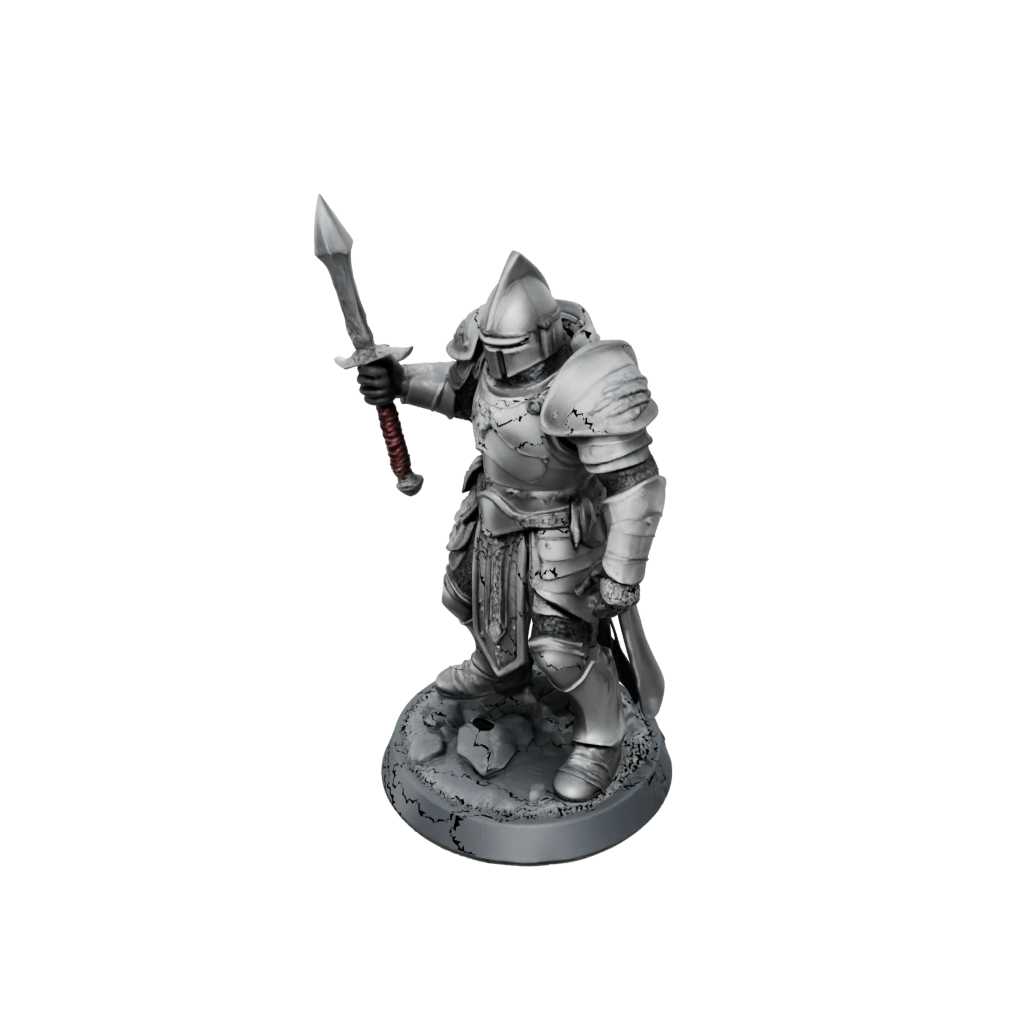 Mini Armored Paladin With War Maul