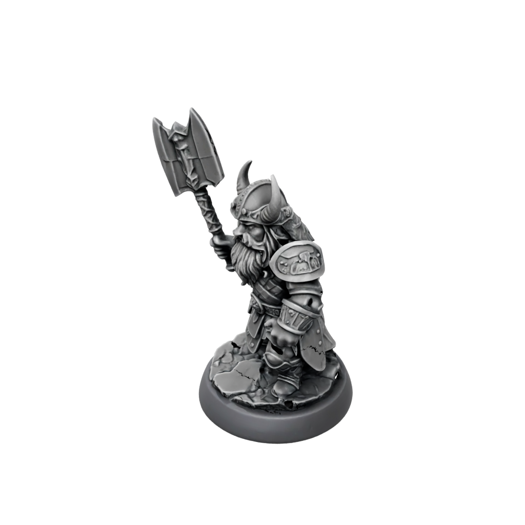 Mini Dwarf Warrior With Battleaxe